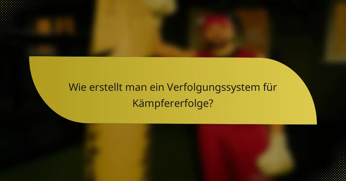 Wie erstellt man ein Verfolgungssystem für Kämpfererfolge?